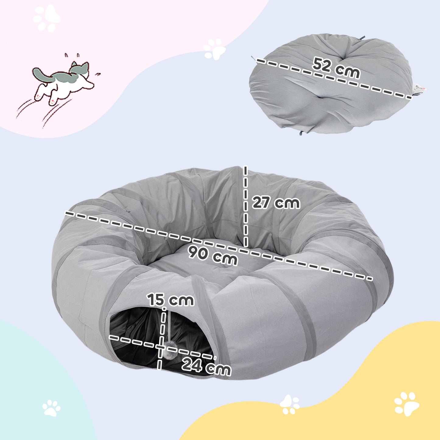 Cat Tunnel With Bed