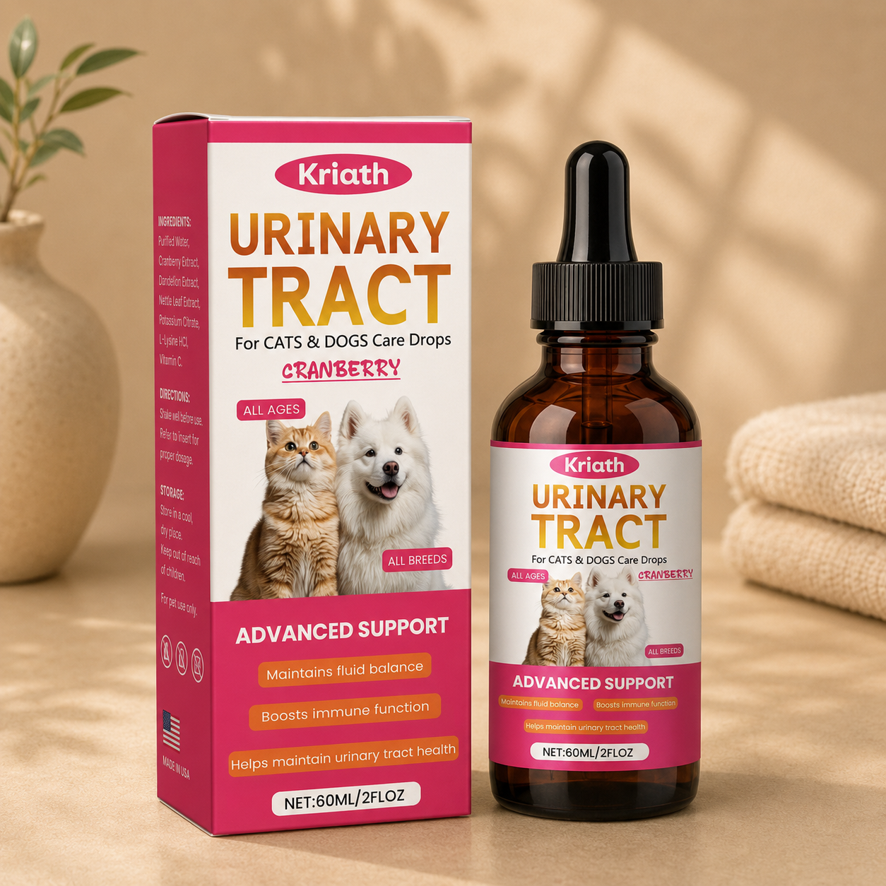 Urinary Care Drops For Cats And Dogs